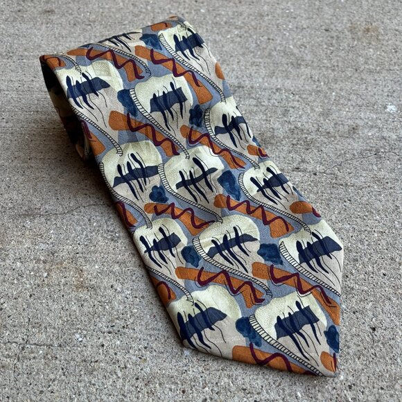 Jerry Garcia "Duck Worm Alarm" [1996] Collection 14 Silk Tie - Picture 1 of 7